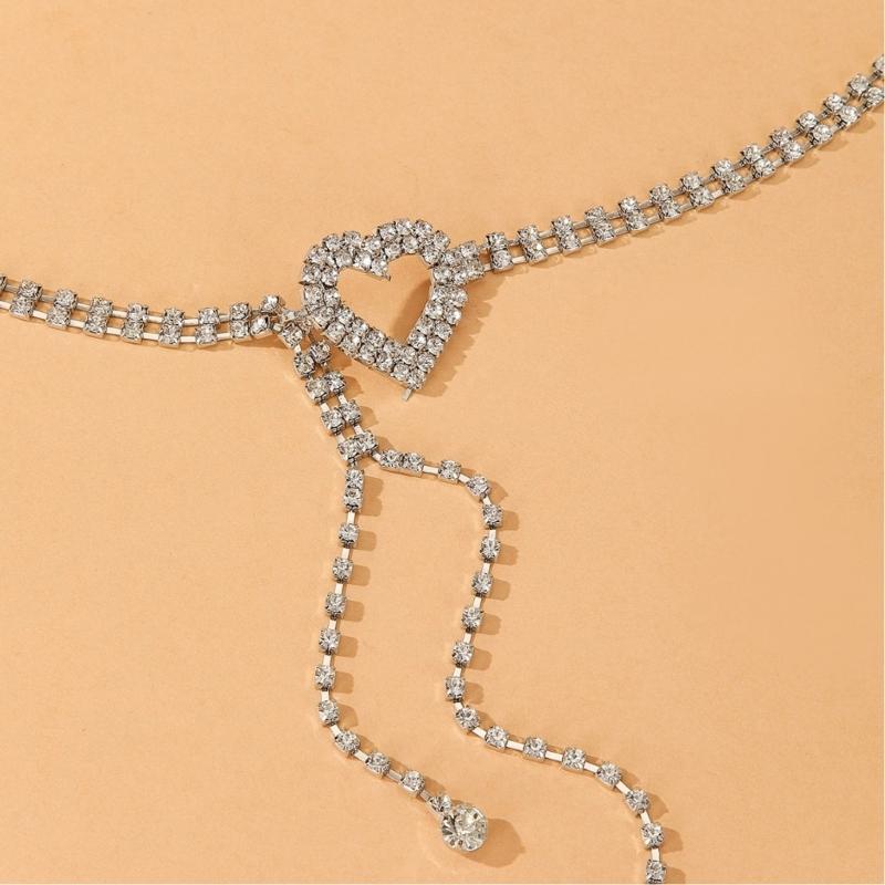 Gothic Waist Belt Stylish Rhinestones Waist Chain Belt Elaborate Chain Belly Chain for Music Festival Belt Waist Chain