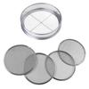 Gardening Soil Sifter Set Stainless Steel 8Inch Diameter Features 4 Mesh Sizes for Versatile Soil Screening