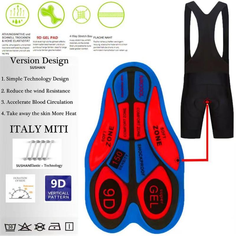 Mens Cycling Jersey Set Short Sleeve Quick Dry Breathable Bike Riding Kit Summer Compression Fit