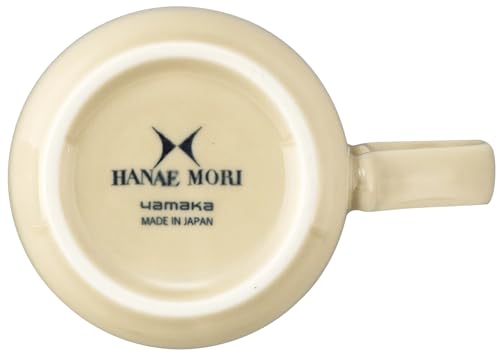 Hanae Mori "Fleur" Pair of Mugs, Approx. 300ml, Floral Design, Dishwasher and Microwave Safe, Perfect As a Gift or Wedding Gift, Made In Japan, MB6500