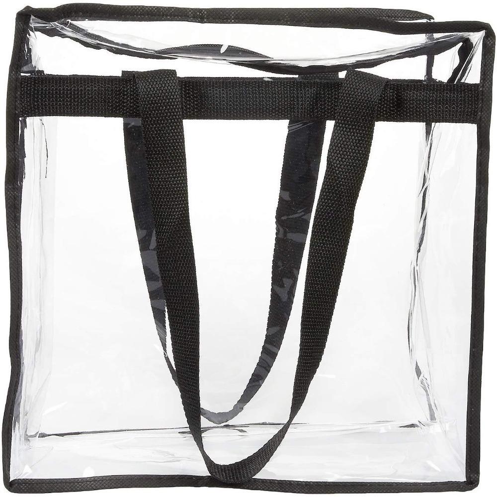 

1/2pcs Clear Tote Bags with Zipper, Large Capacity Transparent Shoulder Bag, Waterproof Multipurpose Totes for Daily Use