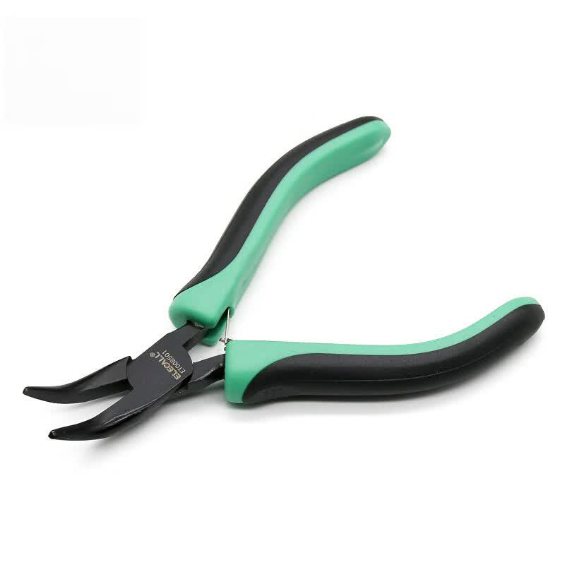 ELECALL 5-inch Mini Bent Nose Pliers