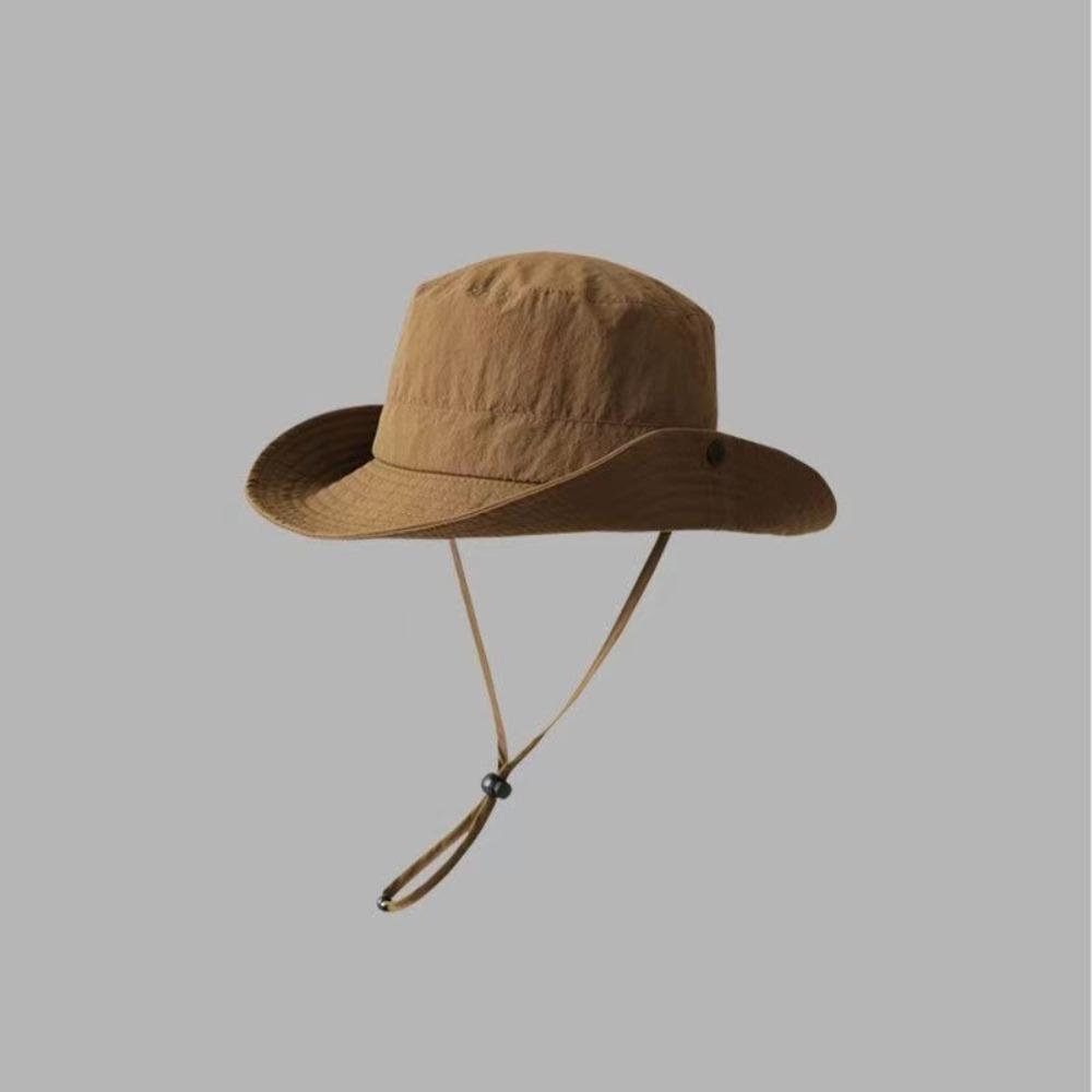 New Anti-Sun Bucket Hat Anti-UV Mesh Sunscreen Hat Adjustable Breathable Fisherman Hat Gift кофейный
