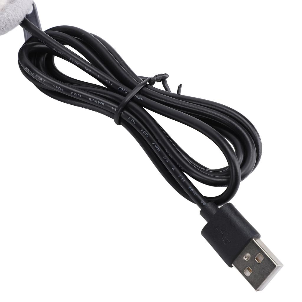 Electric Foot Warmer Grey USB Fast Heating Flannel Electric Feet Heating Pad for Home Travel