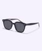 Alloaiweeo [Silverbite] Sbs1603 0920G Flat Bar Square Black Sunglasses