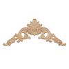 Floral Wall Door Decoration Furniture Parts Woodcarving Decorative wooden Figurines Crafts Corner Appliques Frame Wood Carved
