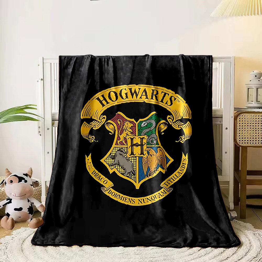Hogwarts Badge Blanket bedroom Blanket for Livingroom Couch lunch break Soft Cozy throw for Friend's festival Gift