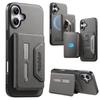 2 In 1 Detachable Magnetic Leather Wallet Cards Solt Phone Case for IPhone 17 Pro Max 16 Plus 15 14 13 12 11 Wristband Bag Cover