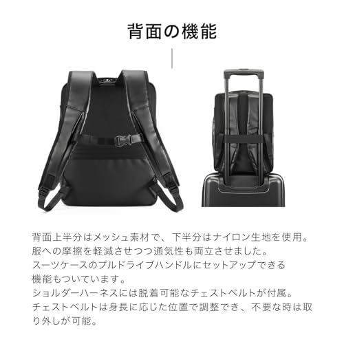 Ace Gene Gadgetable WR2 Business Backpack, A4 Size, 13.3-inch PC Storage, 11L Capacity, No. 68661