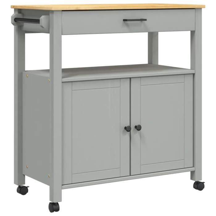 VidaXL Chariot de cuisine MONZA 84x40x88,5 cm bois massif de pin 376107
