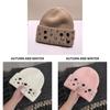 Girls Handcrafted Water Drill Wool Hat With Knit Design For Autumn Winter Kids Fashion