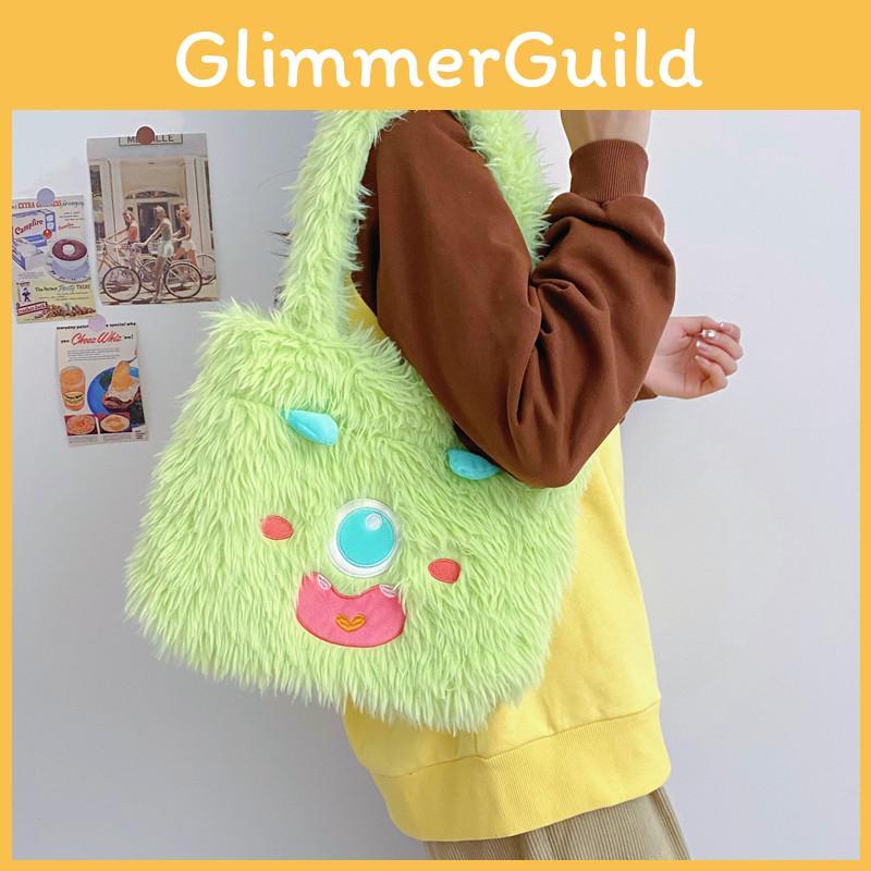 Soft Monster Character Tote Bag With Inner Phone Pocket For Girls And Teens