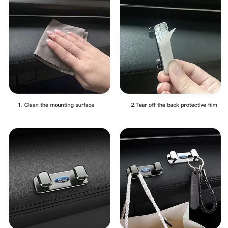 Neuer 2026 Autoaufkleber Auto-Innenzubehör Zinklegierung Aufbewahrungshaken Für Ford S MAX Ranger Focus Fiesta Mondeo Kuga Mustang Es