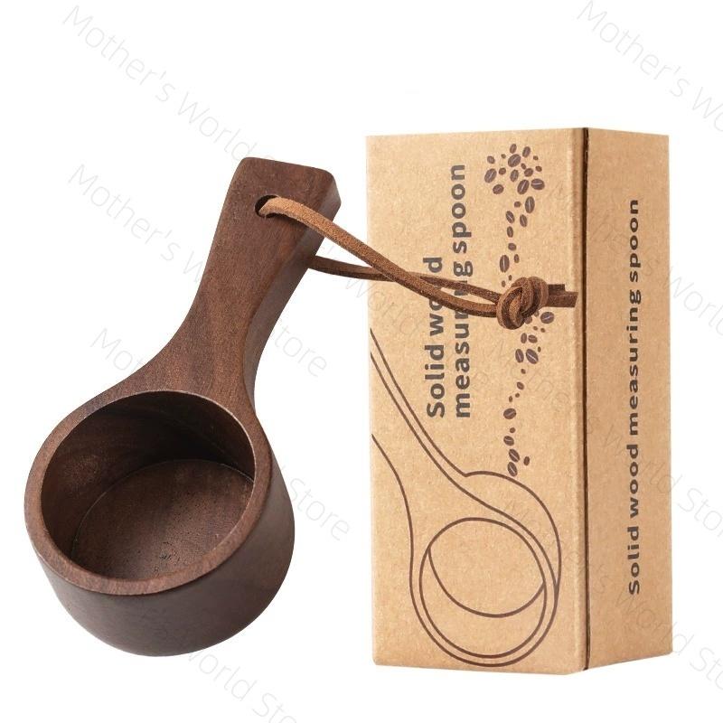 

1PC Walnut Coffee Scoop, Solid Wood Scoop, Gram Scoop, Coffee Powder and Milk Powder Measuring Spoon