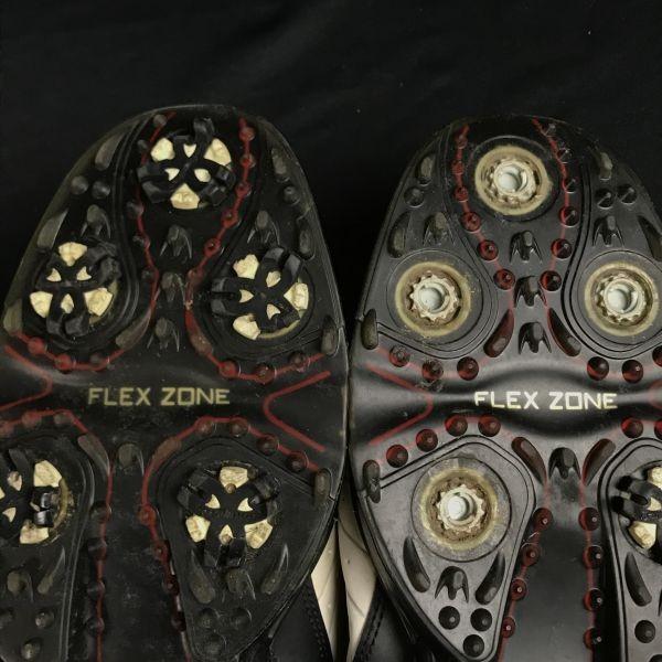 FOOT JOY flex zone dial golf shoes 9W 27 white(USED)