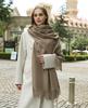 Classic Simple Solid Wool Blend Scarf Women Men Fall Winter High Quality Woolen Shawl Thick Warm Tassel Muffler Female Male Wrap