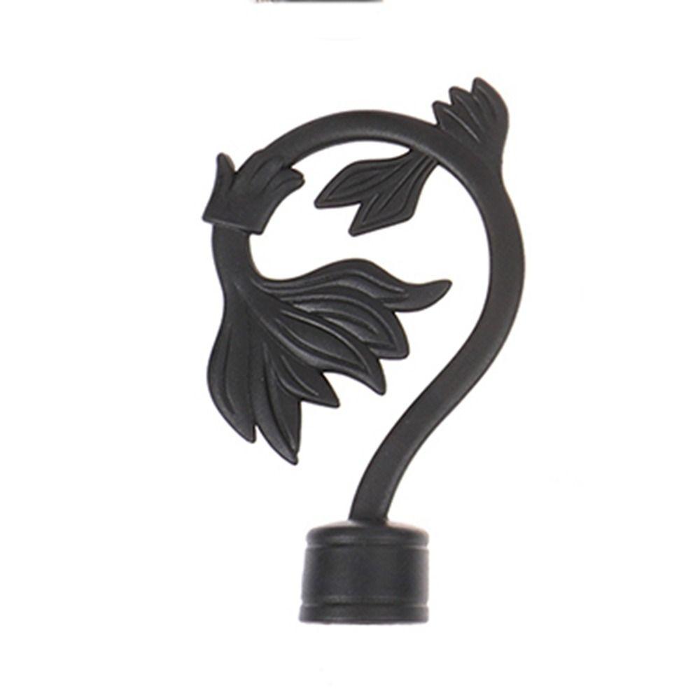 Ends Heads Curtain Pole Finials Imitation Iron Roman Rod Curtain Accessories   Home