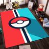 Minimalist Pokeball Design Rug In Red and Blue Non-slip Rug Suitable for Living Room and Bedroom Sofas