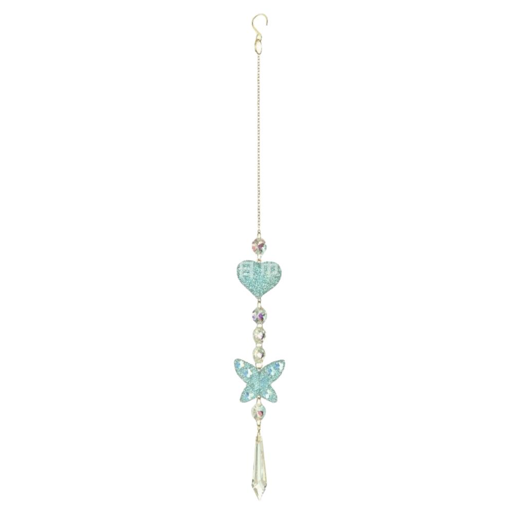 Heart-Shaped Rainbow Maker Pendant Hanging Ornaments Lighting Crystal Pendant Wedding Decor зелёный