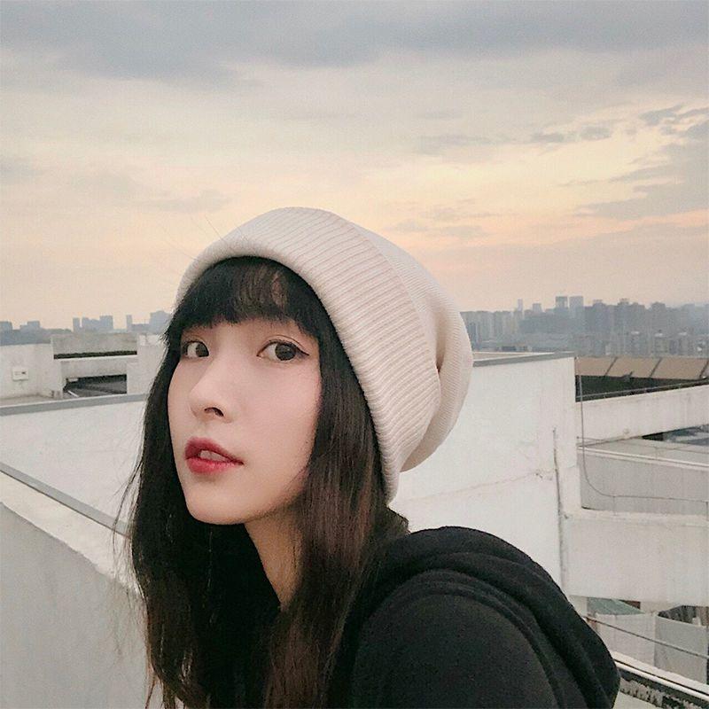 Double-layer Thickened Large Head Circumference Stacking Hat Men's and Women's Winter Knitted Wool Hat Cold-proof and Warm Bag Head Cold Hat