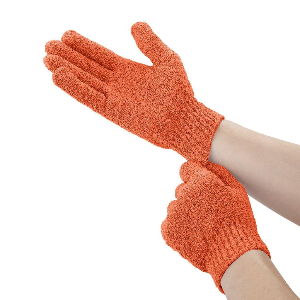 Korean Exfoliating Bath Mitt – Five-Finger Scrubbing Glove and Back-Scrubbing Towel