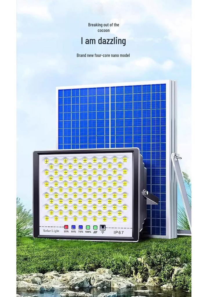 Ultra-Bright High-Power Solar Street & Courtyard Light - Outdoor/Indoor Waterproof Lighting