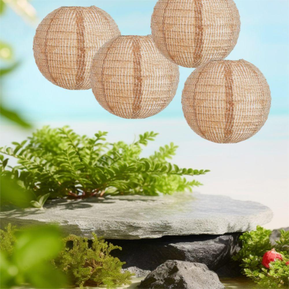 3pcs 8inch Linen Paper Lantern Funny Hanging Lantern Creative Festival Lantern  Home Decor