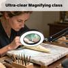 (LED Light with 3 Color Adjustment)10x Desktop Magnifier Table Lamp USB Is Suitable for Welding, Repair, Work,reading Table Lamp
