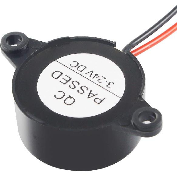 Активный пьезоэлектрический зуммер DC 3-24V 85 дБ с промышленным звуком, 2 провода, электрический сигнализатор, 10 шт.