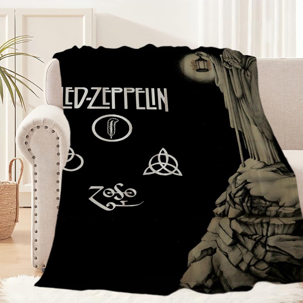 ROCK Band Deka Plyšový Kober na Spaní Pohovka pro Obývací Pokoj L-LedS Z-Zeppelin-ES Místnost Teplá Kancelář Ložnice Narozeniny Domov Cestování Dětské Dárky