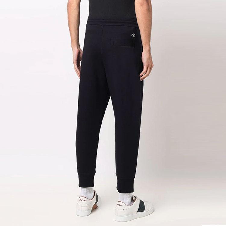 Emporio Armani Solid Color Tapered Cuff Knit Joggers Men bottoms Dark-Blue 8N1P921JHSZ0920