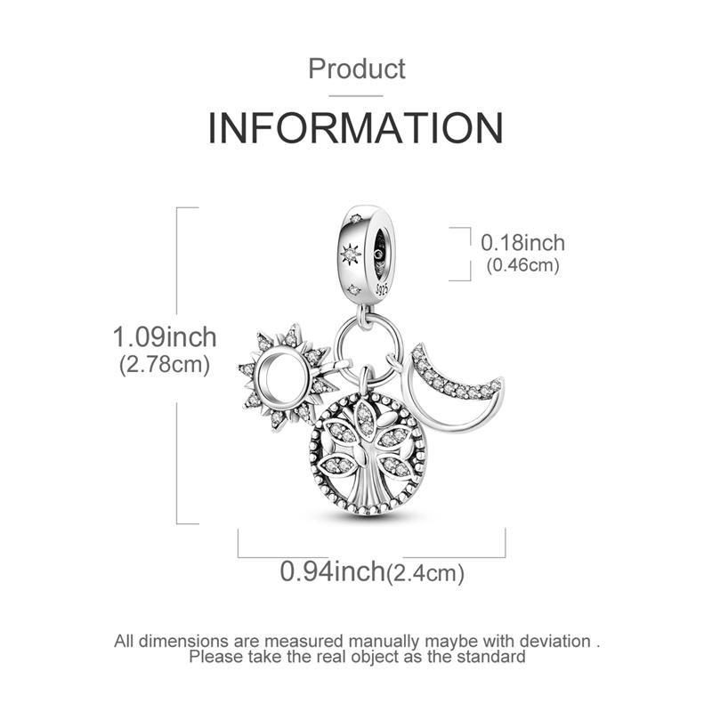 Copper Tree Of Life Charm Bead Fits Genuine Bracelets Necklaces Pendants Bead For Women Girl DoItYourself Gifts