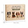 Colorful 3D Bead Pet Keychain Making Kit Tiny Beadwork Art Craft Set  For Beginners