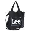Lee Tote Shoulder Black Bag, 2-Way Canvas, Logo,