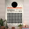 Black and White Minimalist Bauhaus Anime Tapestry Hippie Flower Wall Carpets Dorm Decor Wall Hanging Home Decor