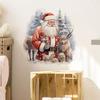 Christmas Cartoon Elk Snow Scene Santa Self-adhesive Wall Sticker Ins Wind Room Decoration Sticker