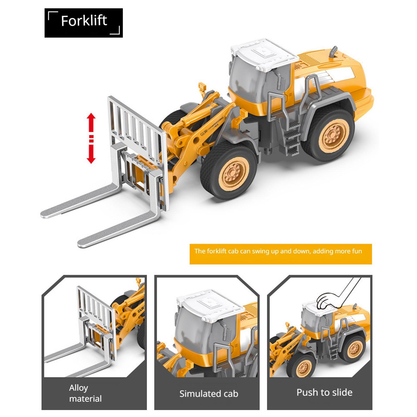 

Игрушечный самосвал для мальчиков, реалистичный экскаватор из сплава, инерционный грузовик One Size