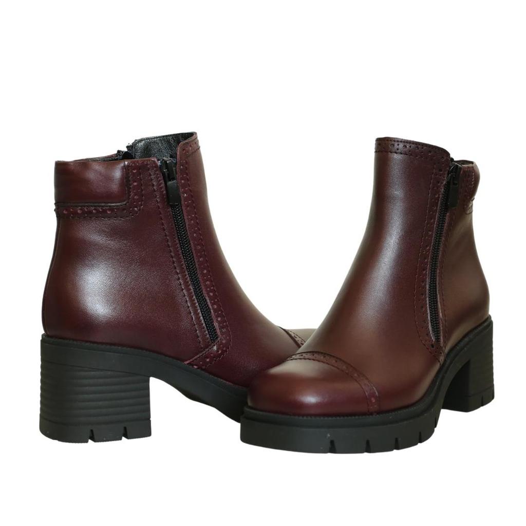 Damen Stiefel aus echtem Leder mit hohem Absatz