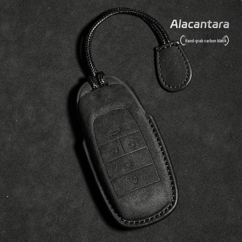 Suede Leather Key Case for Aion Aino S with V-Buckle