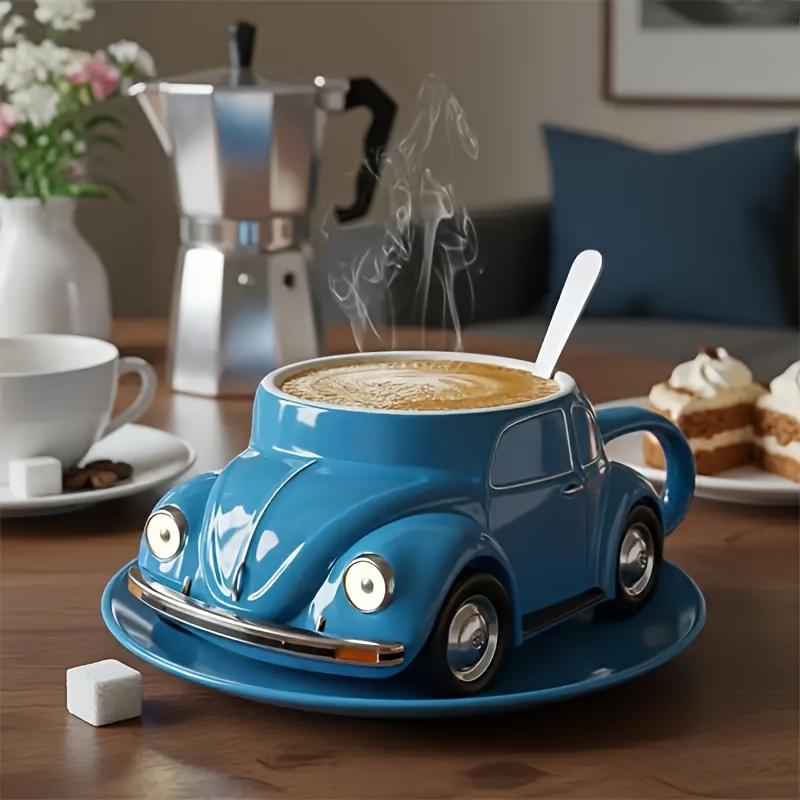Vintage Car-Shaped Coffee Mug - Antique Cup, Pen Holder & Desk Decor. Creative Gift for Car Lovers. 