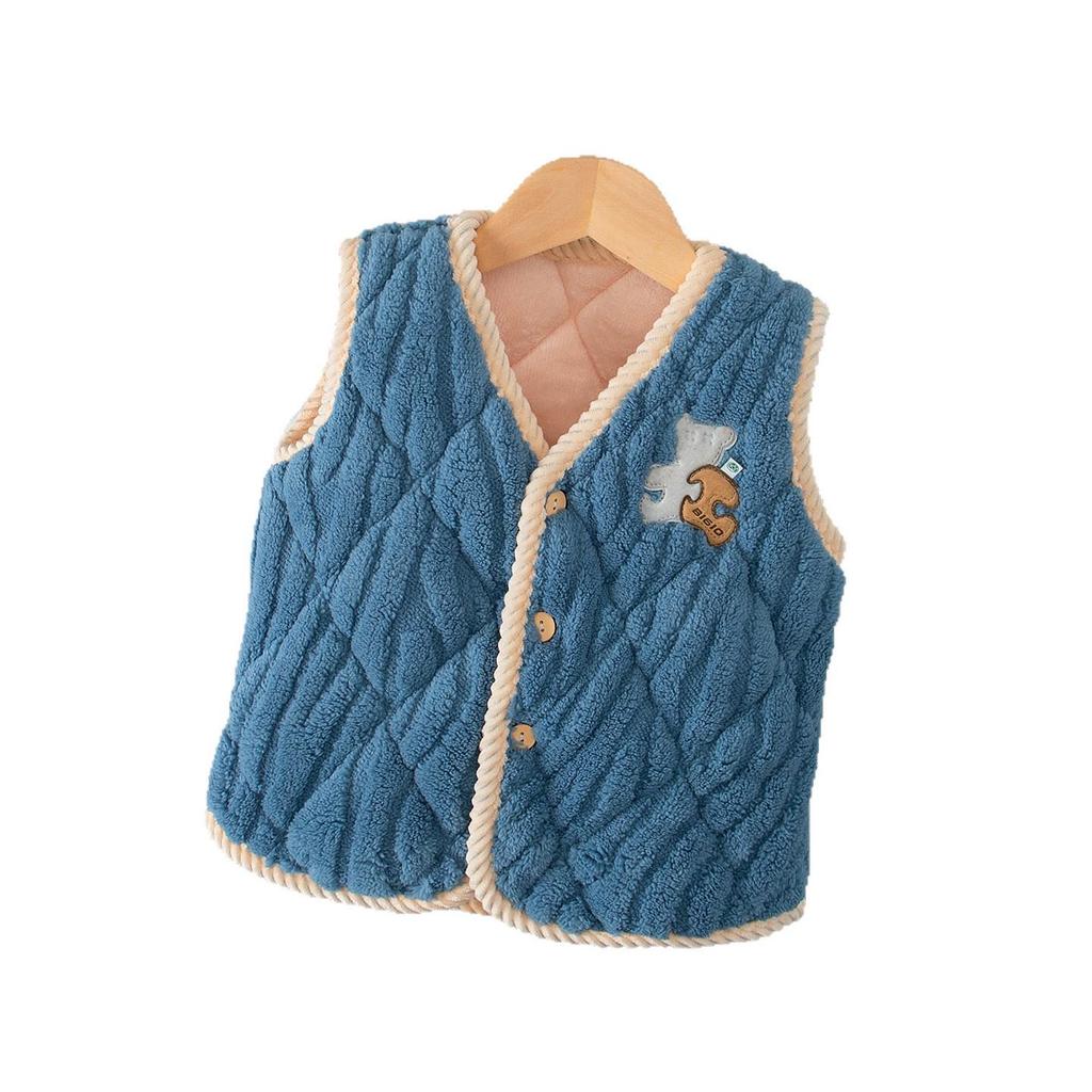 Kinder Flanell-Schlafweste mit Fleece-Futter: Verdicktes Korallenfleece-Baumwollmaterial für Jungen & Mädchen