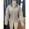 Women S Vintage Plaid Fitted Waist Long Sleeve Shirt