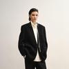 LESS 2025 Autumn H-Line Stand Collar Wool Blazer