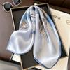 Small Neck Scarves For Ladies Square 100% Silk Scarf New Luxury Brand Women Handkerchief Bag Scarfs Female Head Bandana