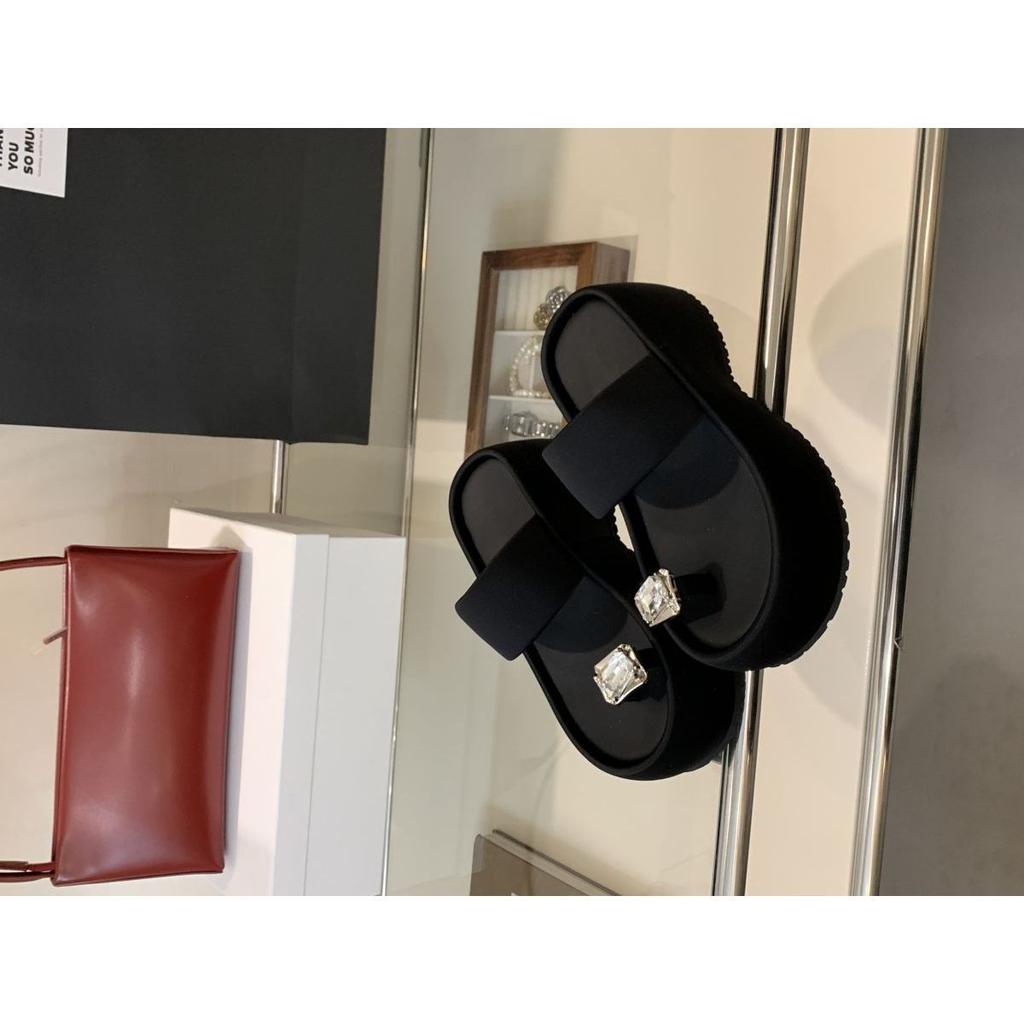 Malý muž zvýšení výšky super vysoké podpatky žabky dámské letní muffinová podrážka silný podpatek špička cool pantofle silná podrážka klínové boty