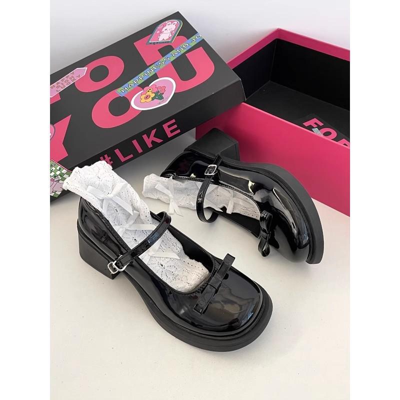 Bow Mary Jane Shoes Women's Fashion Versatile Small Leather Shoes with Skirt Single Shoes Brown