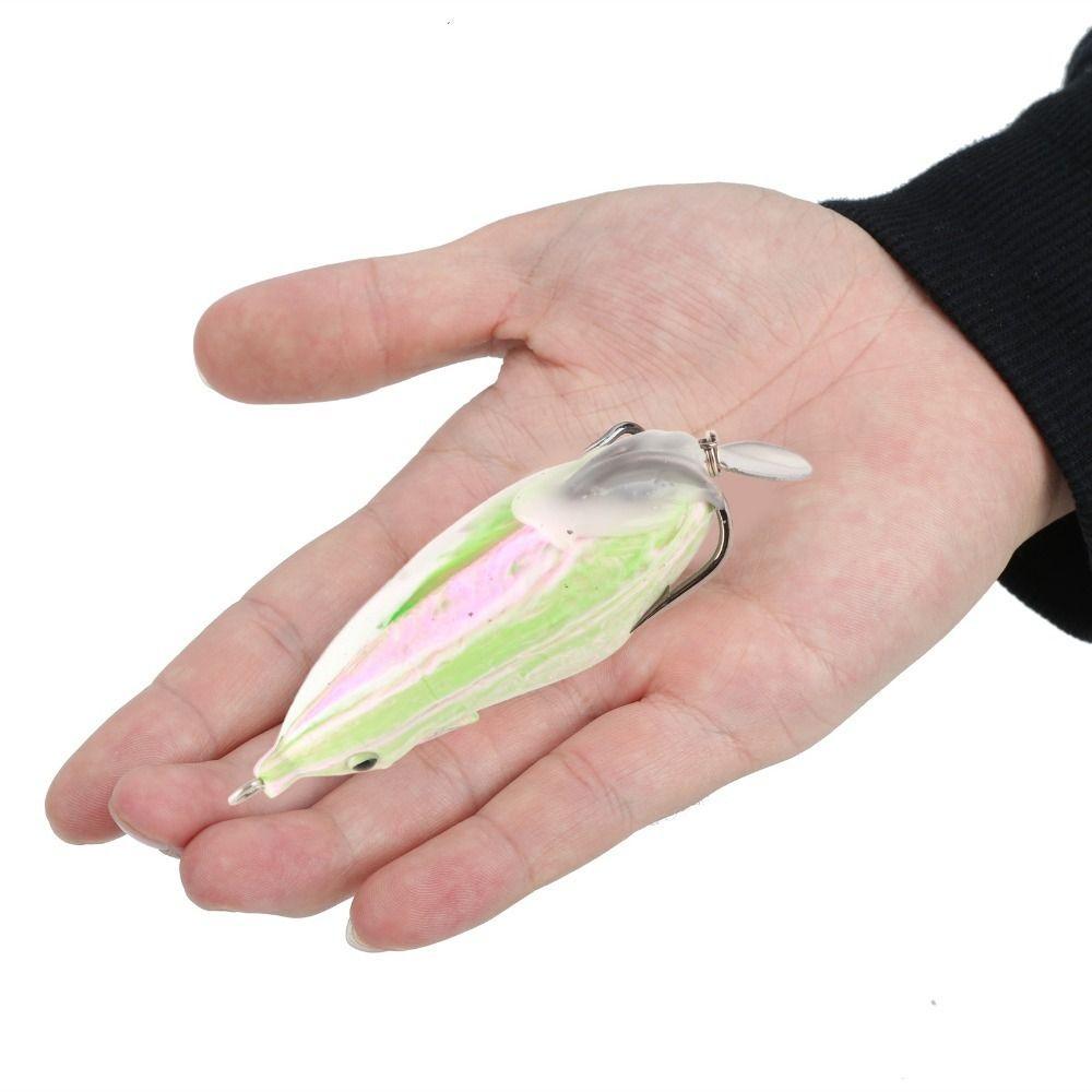 3PCS 7cm Snakehead Lure Bait PVC Simulation Lure Bait Artificial Lure Bait Saltwater Fishing