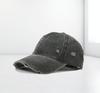 Unstructured 6 Panel Men's Baseball Cap Custom Embroidery Logo Stone Washed Cotton Vintage Distressed Dad Hat Black Blank