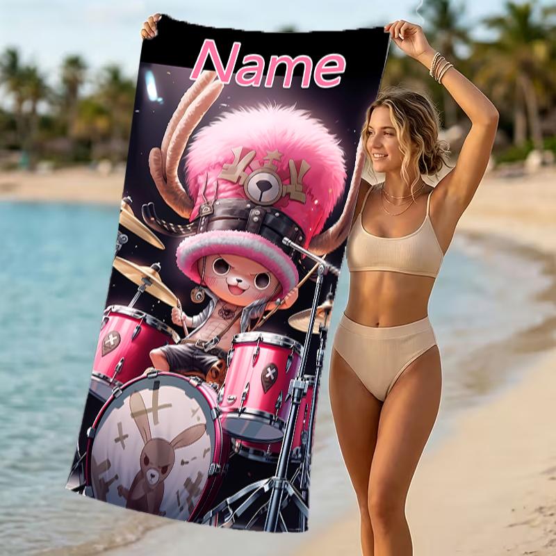 Customizable personalized beach towels One Piece Chopper themed designs.Suitable for the beach, yoga, sports;ideal as beach accessories