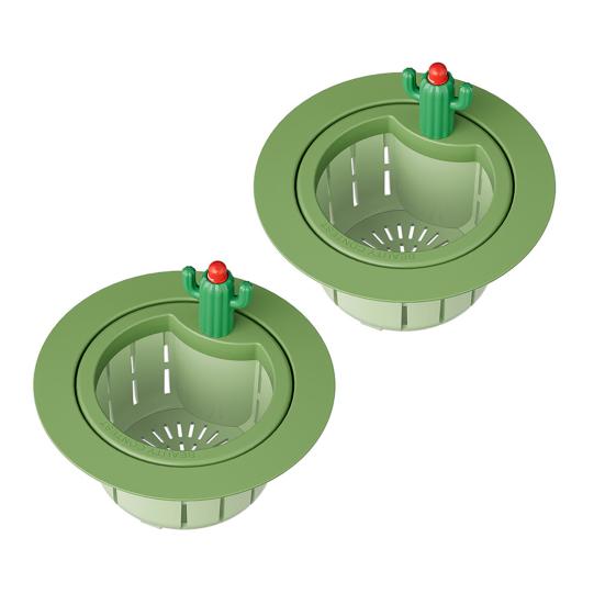 Drain Basket Cactus Sink Strainer Removable Quick Draining Anti-Clog Filter Basket Durable Easy-Clean Kitchen Accessory